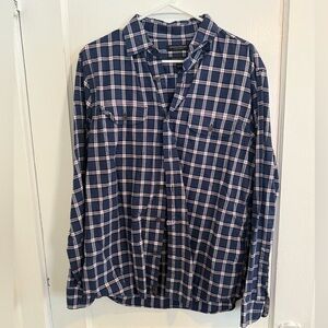 Banana Republic Men’s Luxe Flannel Untucked Standard Fit Size L